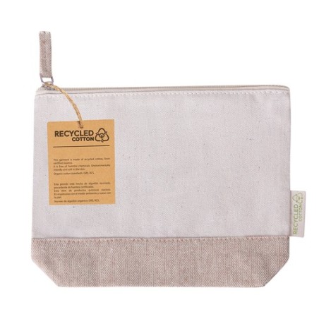 Trousse de Toilette Éco-responsable Personnalisée à Prix Abordable Velerox Matières : coton recyclé Couleurs : vert impression l