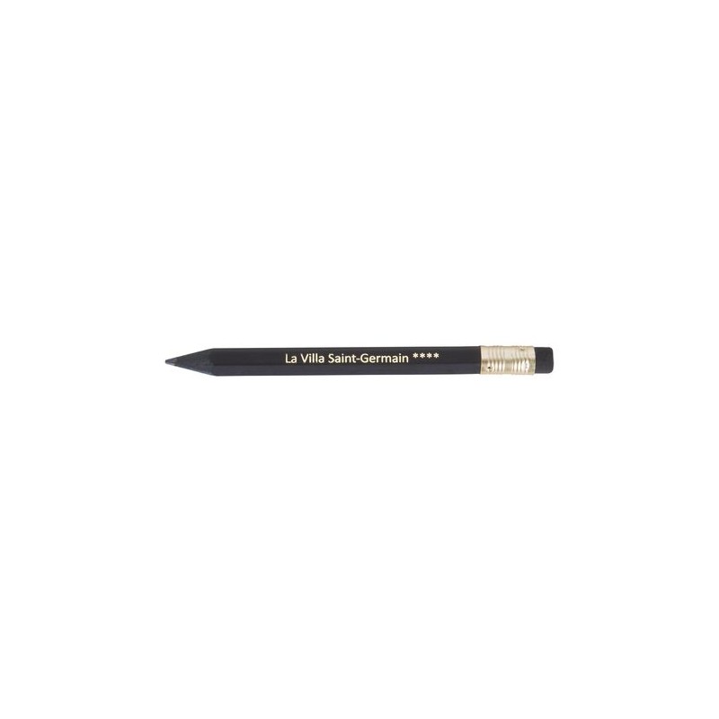 Crayon  personnalisé 8,7 cm Black Hexa Pantone T Gomme
