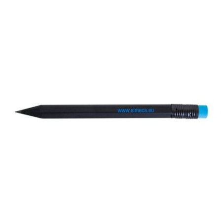 Crayon  personnalisé 8,7 cm Black Hexa Pantone T Gomme marquage laser ultra précis