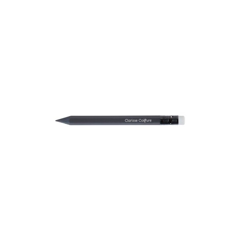 Crayon  personnalisé 8,7 cm Black Hexa Pantone T Gomme objet promotionnel éco-responsable