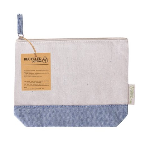 Trousse de Toilette Éco-responsable Personnalisée à Prix Abordable Velerox Matières : coton recyclé Couleurs : noir marquage cou