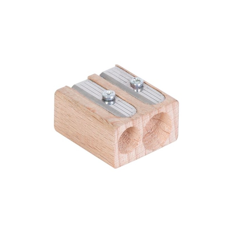 Taille-Crayon Éco-responsable Double Trou - Objets Publicitaires marquage laser ultra précis
