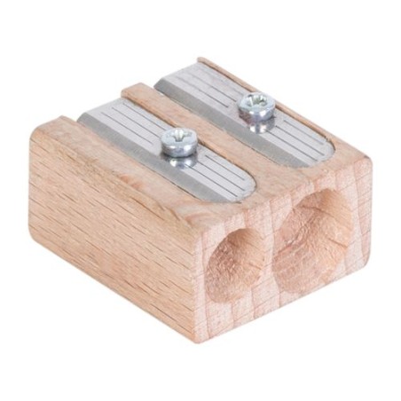 Taille-Crayon Éco-responsable Double Trou - Objets Publicitaires marquage laser ultra précis