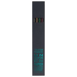 Étui en carton noir personnalisable pour 4 crayons 2