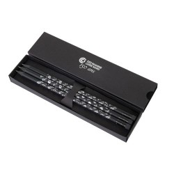Étui-Fourreau Éco-responsable Noir pour 3 Crayons - Personnalisez-le ! 2