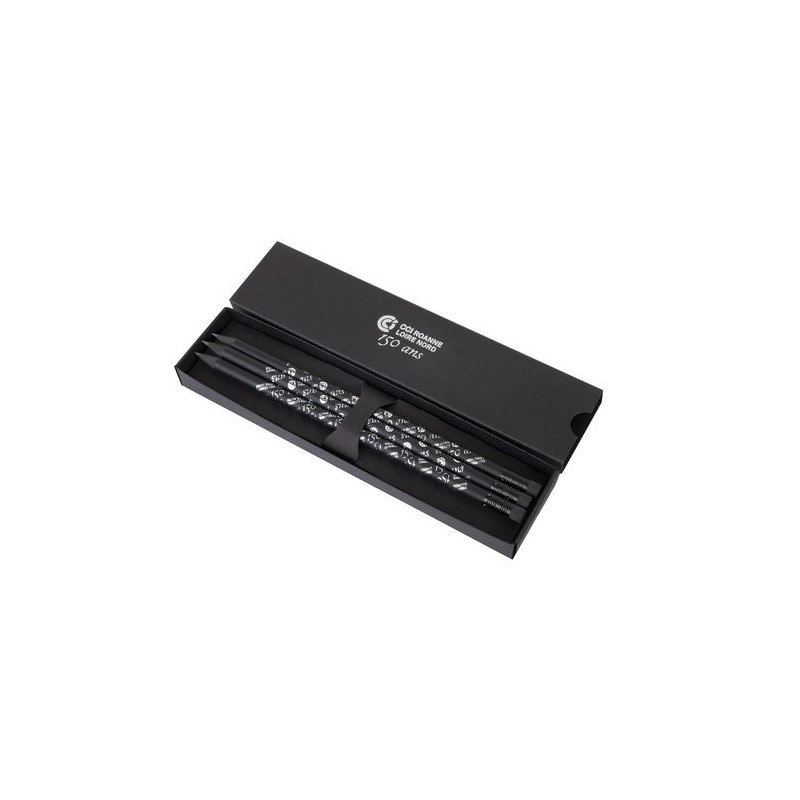 Étui-Fourreau Éco-responsable Noir pour 3 Crayons - Personnalisez-le ! personnalisable avec votre logo