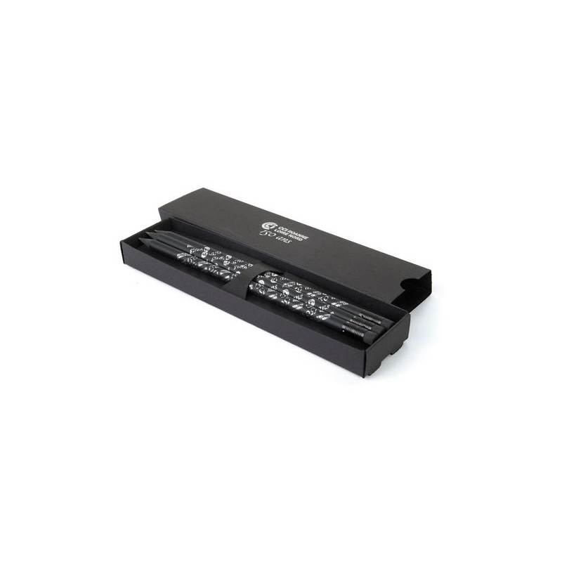 Étui-Fourreau Éco-responsable Noir pour 3 Crayons - Personnalisez-le ! goodies publicitaire événementiel
