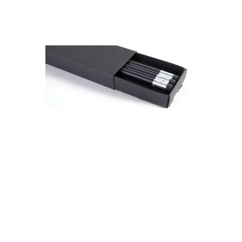Étui-Fourreau Éco-responsable Noir pour 3 Crayons - Personnalisez-le ! goodies personnalisé en stock