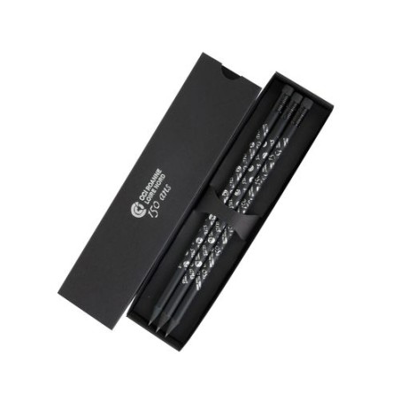 Élégant Etui-Fourreau Black pour 3 Crayons