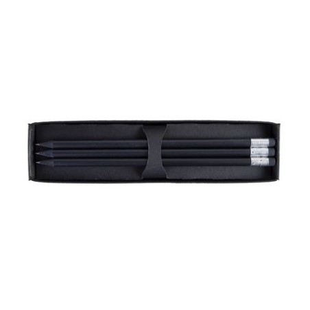 Étui-Fourreau Éco-responsable Noir pour 3 Crayons - Personnalisez-le ! cadeau client original