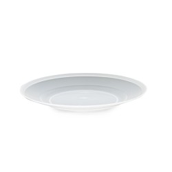 Assiette plate réutilisable en polypropylène translucide personnalisée