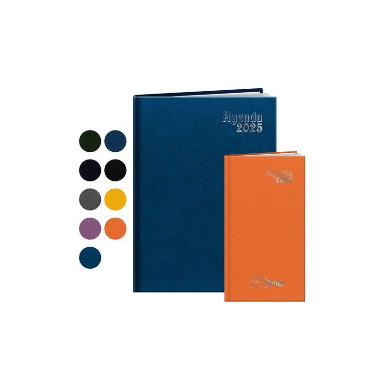 Agenda Pratique Personnalisable 2025 MARBELLA Couleurs : rouge Matières : papier (FSC) impression logo haute qualité