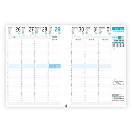Agenda Pratique Personnalisable 2025 MARBELLA Couleurs : rouge Matières : papier (FSC) objet promo petit budget