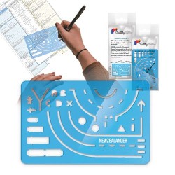 Set de Règle Normographe Éco-responsable 125x80x1,5 mm - Assistant du Constats Amiable