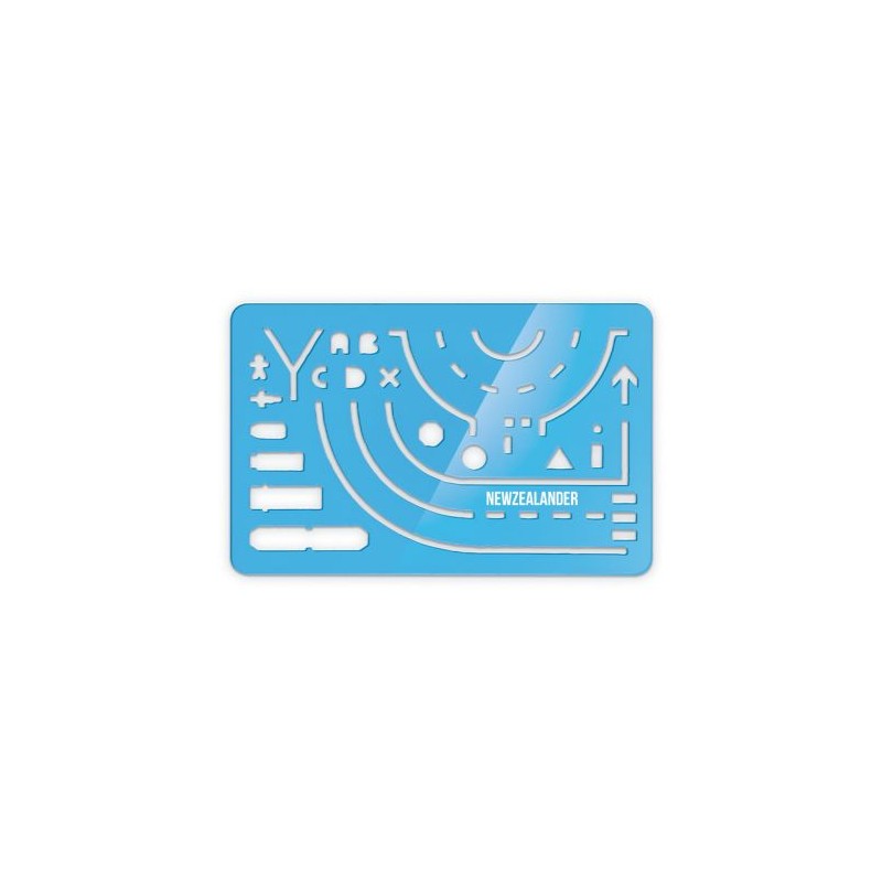 Set de Règle Normographe Éco-responsable 125x80x1,5 mm - Assistant du Constats Amiable cadeau entreprise pas cher