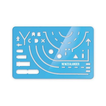 Set de Règle Normographe Éco-responsable 125x80x1,5 mm - Assistant du Constats Amiable cadeau entreprise pas cher