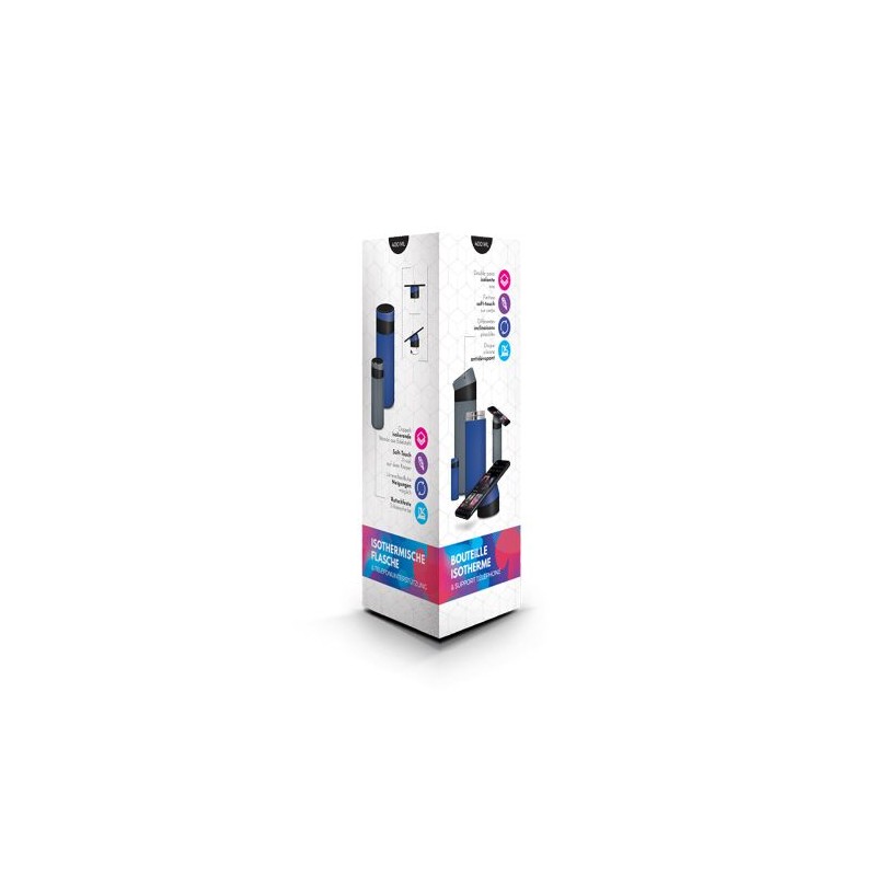 Bouteille isotherme personnalisée 40 cl avec support téléphone impression haute définition