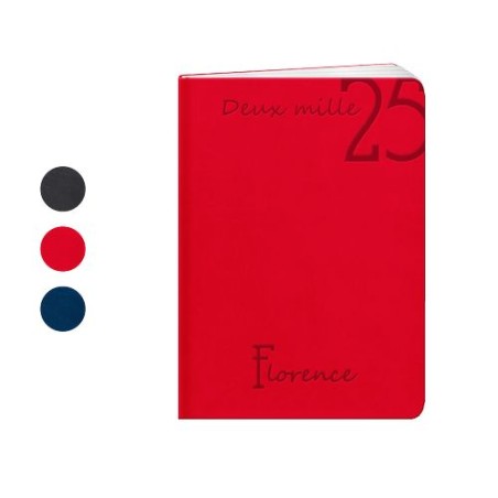 Agenda Éco-responsable 2025 Personnalisé - FLORENCE Couleurs : bleu Matières : papier (FSC)