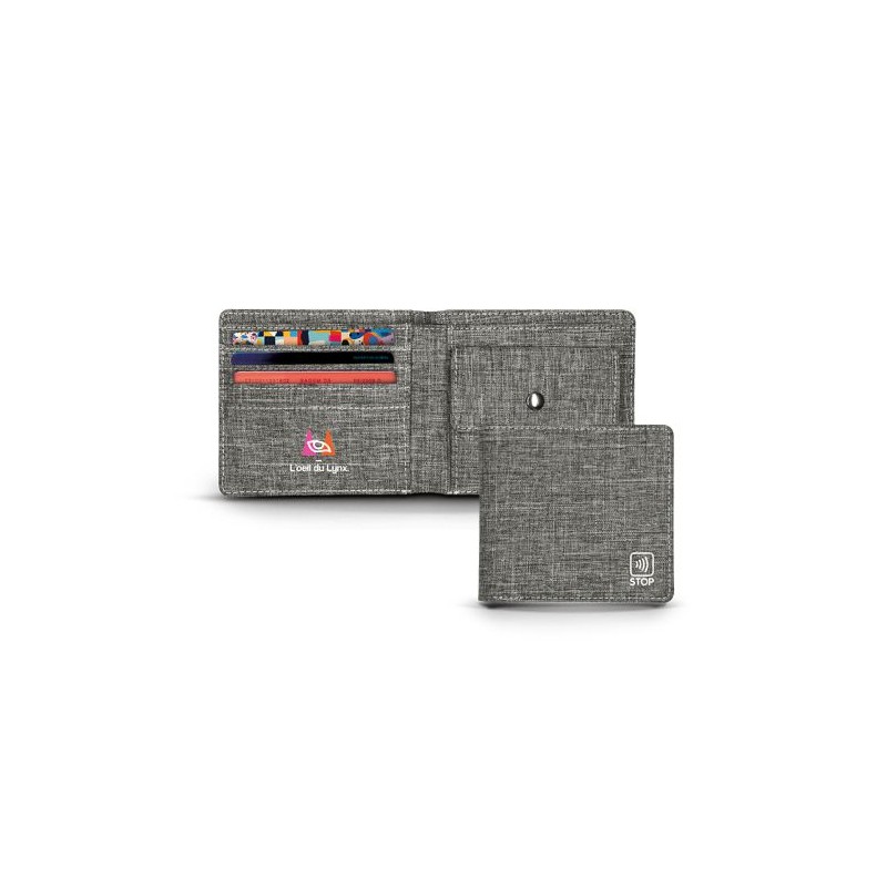 Porte-monnaie pratique anti-RFID avec emplacement pour cartes de crédit personnalisé