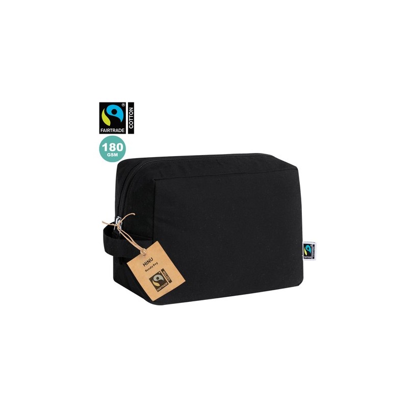 Nécessaire Éthique Personnalisé Fairtrade Hinu Matières : coton Couleurs : noir personnalisable avec votre logo