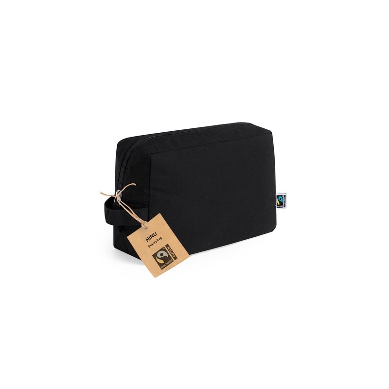 Nécessaire Éthique Personnalisé Fairtrade Hinu Matières : coton Couleurs : noir cadeau entreprise pas cher