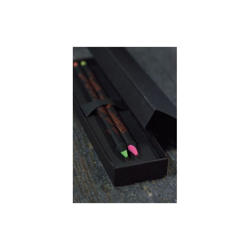 Étui-Fourreau Éco-responsable Noir pour 2 Crayons - Objet Publicitaire livraison express 24h 48h