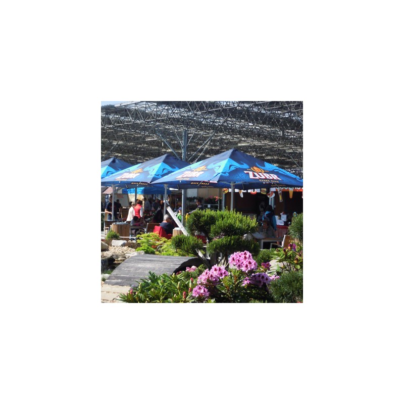 Parasol carré 3,5x3,5m publicitaire