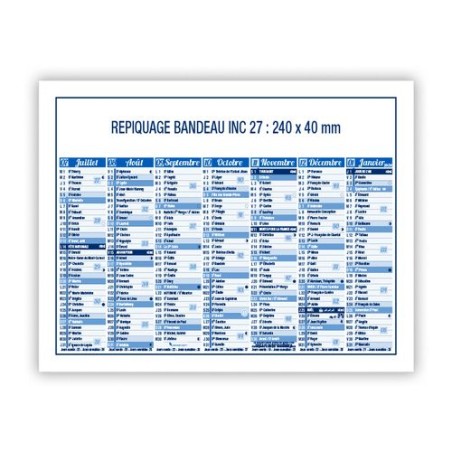 Calendrier bancaire 2025 Standard - Personnalisable