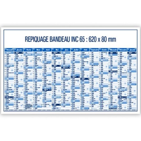 Calendrier bancaire 2025 Standard - Personnalisable