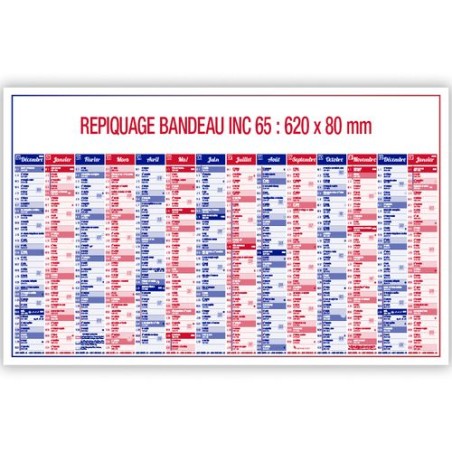 Calendrier bancaire 2025 Standard - Personnalisable