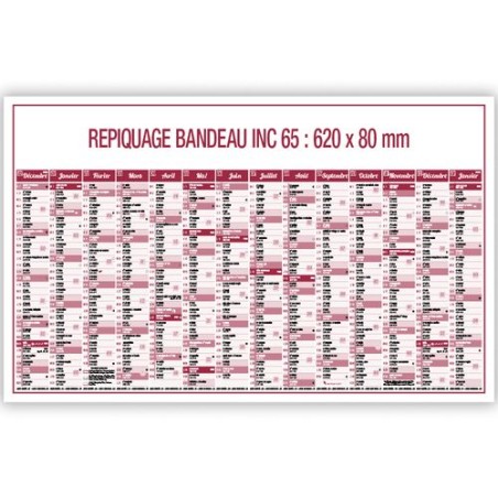 Calendrier bancaire 2025 Standard - Personnalisable