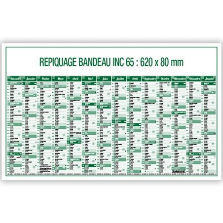 Calendrier bancaire 2025 Standard - Personnalisable