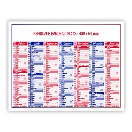 Calendrier bancaire 2025 Standard - Personnalisable