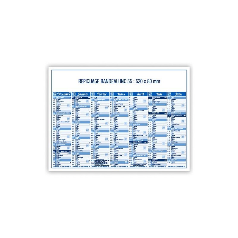 Calendrier bancaire 2025 Standard - Personnalisable