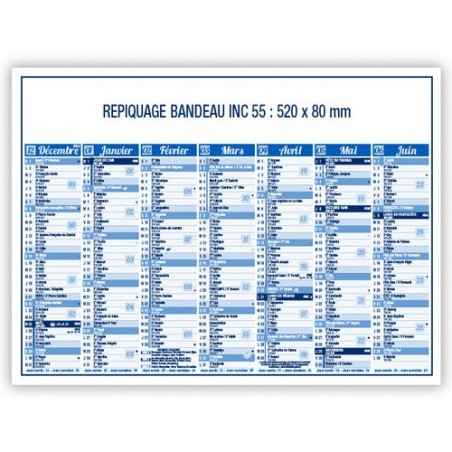 Calendrier bancaire 2025 Standard - Personnalisable