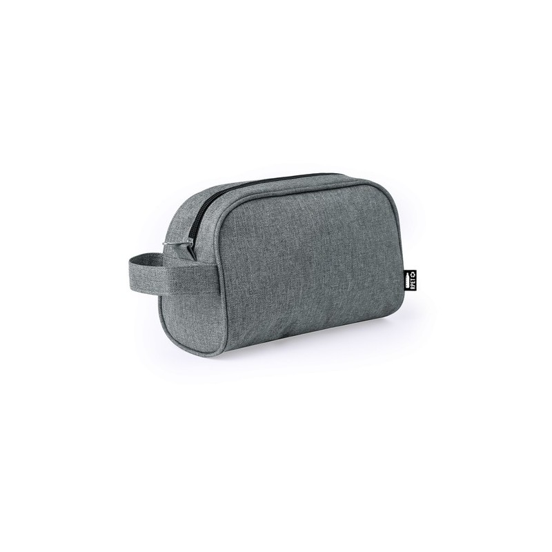 Trousse Éco-responsable Personnalisable Harese Couleurs : gris Matières : polyester recyclé objet promotionnel éco-responsable