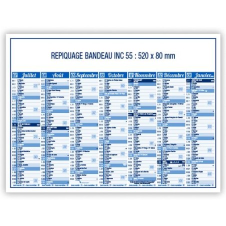 Calendrier bancaire 2025 Standard - Personnalisable