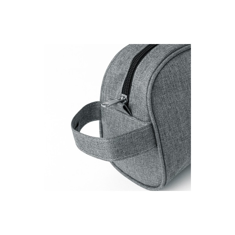 Trousse Éco-responsable Personnalisable Harese Couleurs : gris Matières : polyester recyclé objet publicitaire robuste