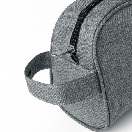 Trousse Éco-responsable Personnalisable Harese Couleurs : gris Matières : polyester recyclé objet publicitaire robuste