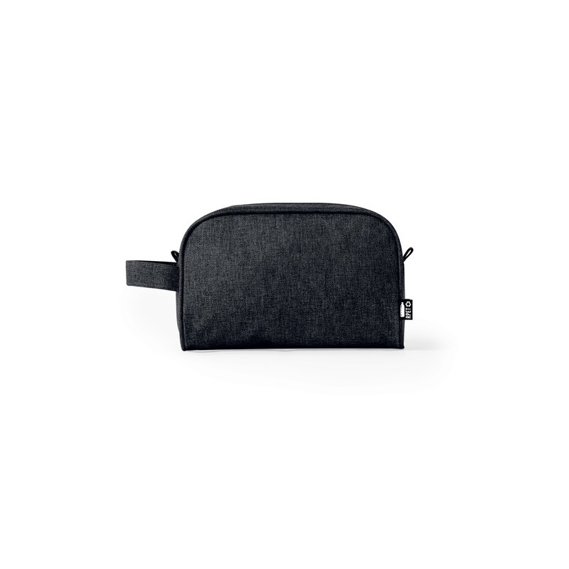 Trousse Éco-responsable Personnalisable Harese Couleurs : gris Matières : polyester recyclé marquage couleur éclatante