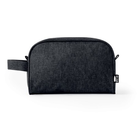 Trousse Éco-responsable Personnalisable Harese Couleurs : gris Matières : polyester recyclé marquage couleur éclatante