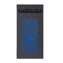 Étui personnalisé noir pour 12 crayons - 17,6 cm