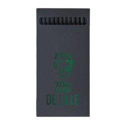 Étui personnalisé noir pour 12 crayons - 17,6 cm 2