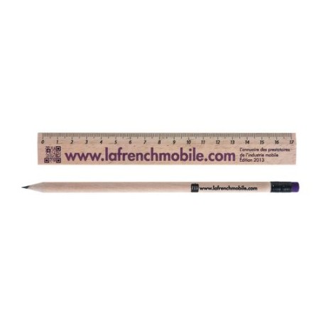 Kit Éco-responsable de Règle et Crayon Personnalisés - KIT-ECO 2 goodies publicitaire événementiel