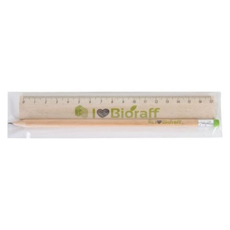Kit Éco-responsable de Règle et Crayon Personnalisés - KIT-ECO 2 livraison express 24h 48h