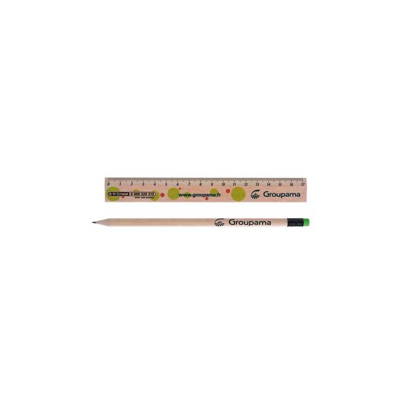 Kit Éco-responsable de Règle et Crayon Personnalisés - KIT-ECO 2 accessoire événementiel unique