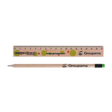 Kit Éco-responsable de Règle et Crayon Personnalisés - KIT-ECO 2 accessoire événementiel unique