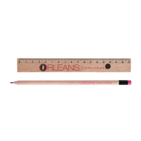 Kit Éco-responsable de Règle et Crayon Personnalisés - KIT-ECO 2 goodies entreprise design