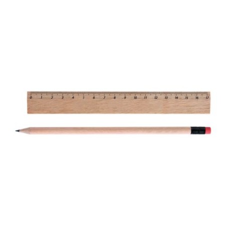 Kit Éco-responsable de Règle et Crayon Personnalisés - KIT-ECO 2 cadeau client original