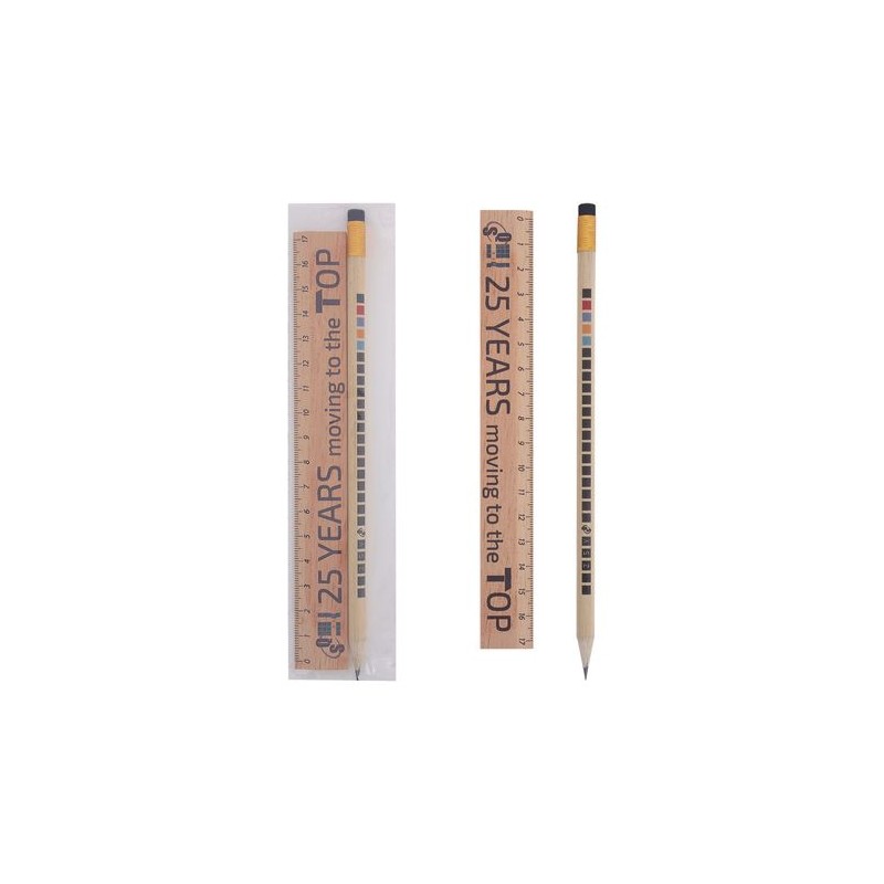 Kit Éco-responsable de Règle et Crayon Personnalisés - KIT-ECO 2 cadeau affaires élégant
